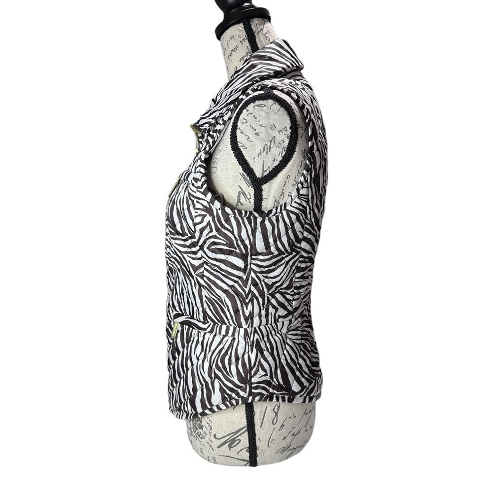 Michael Kors Animal Print Brown & White Vest Size Small - Picture 5 of 10